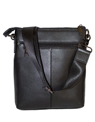 Fino FN20218-3 Unisex Full Grain Genuine Leather Sling/ Satchel Bag