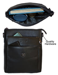 Fino FN20218-3 Unisex Full Grain Genuine Leather Sling/ Satchel Bag
