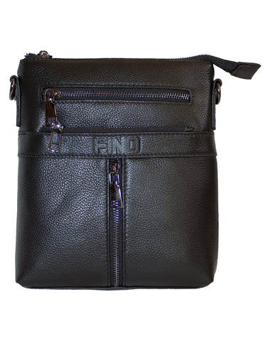 Fino FN20219-3 Unisex Full Grain Genuine Leather Sling/ Satchel Bag