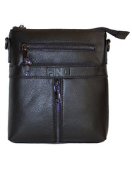 Fino FN20219-3 Unisex Full Grain Genuine Leather Sling/ Satchel Bag