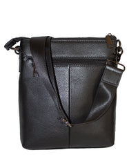 Fino FN20219-3 Unisex Full Grain Genuine Leather Sling/ Satchel Bag