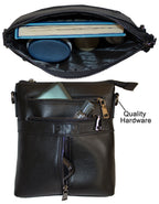 Fino FN20219-3 Unisex Full Grain Genuine Leather Sling/ Satchel Bag