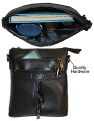 Fino FN20219-3 Unisex Full Grain Genuine Leather Sling/ Satchel Bag