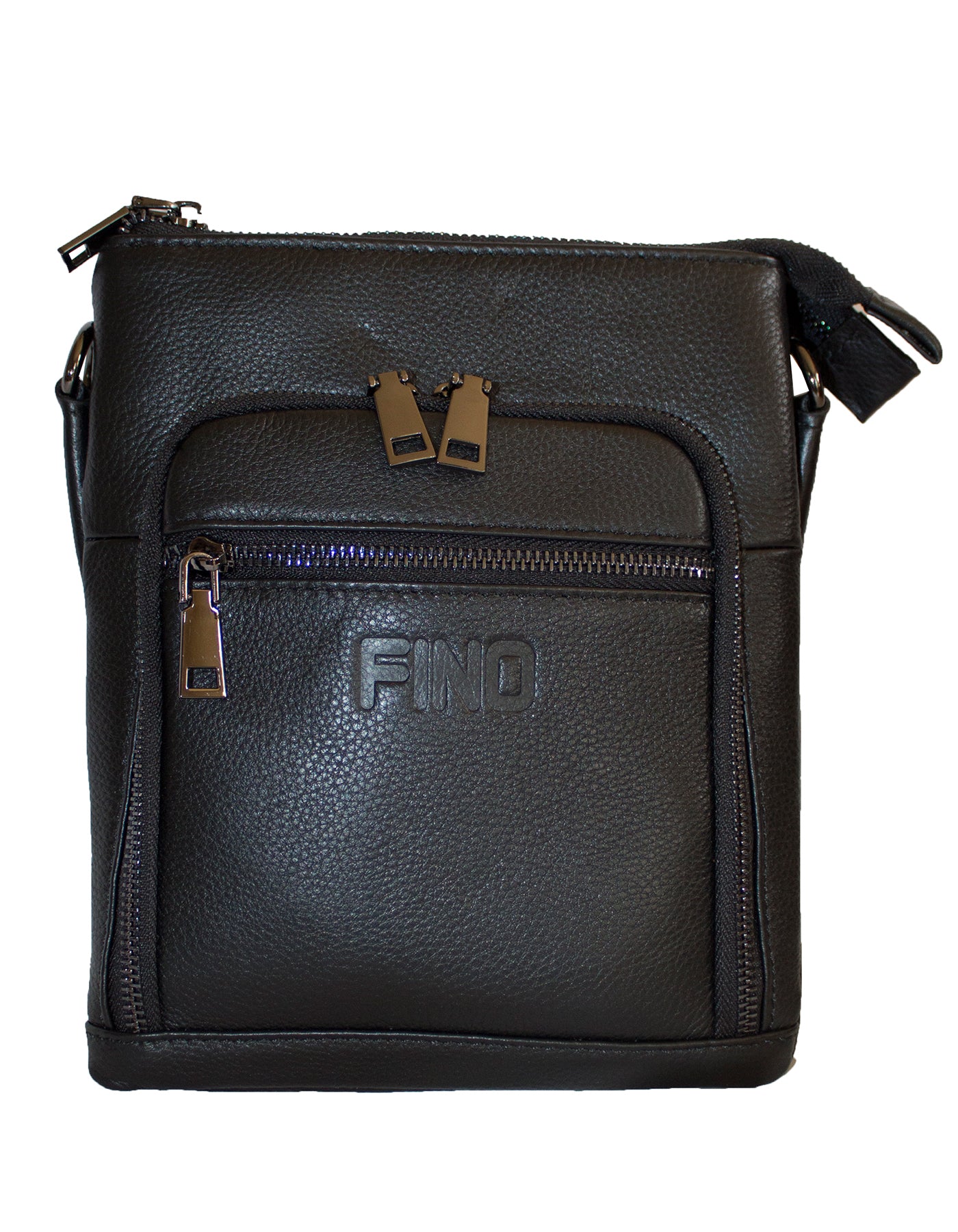 Fino FN8021-2 Unisex Full Grain Genuine Leather Sling/ Crossbody Bag