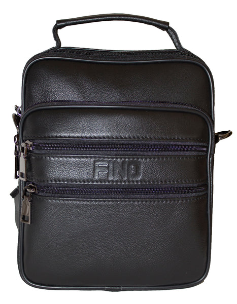 Fino FN8022-3 Unisex Full Grain Genuine Leather Sling/ Satchel Bag