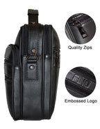 Fino FN8022-3 Unisex Full Grain Genuine Leather Sling/ Satchel Bag