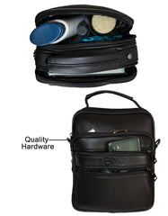 Fino FN8022-3 Unisex Full Grain Genuine Leather Sling/ Satchel Bag