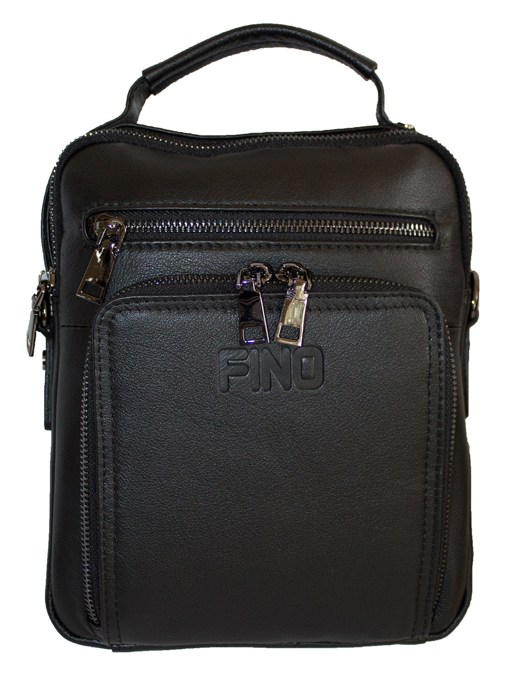 Fino FN8024-3 Unisex Full Grain Genuine Leather Sling/ Satchel Bag