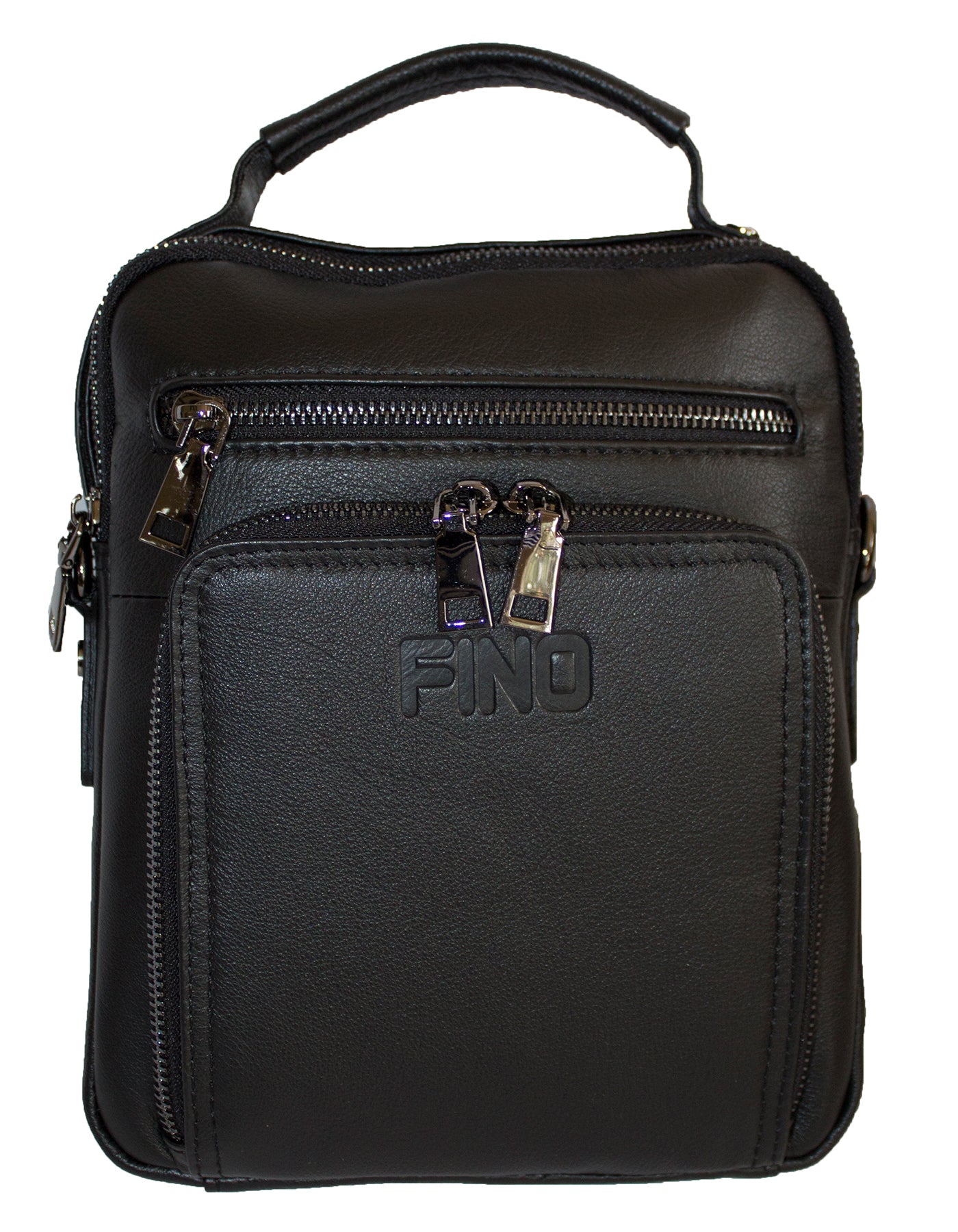 Fino FN8024-3 Unisex Full Grain Genuine Leather Sling/ Satchel Bag