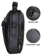 Fino FN8024-3 Unisex Full Grain Genuine Leather Sling/ Satchel Bag