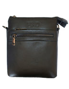 Fino FN8038-2 Unisex Full Grain Genuine Leather Sling/ Satchel Bag