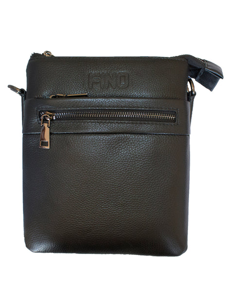 Fino FN8038-2 Unisex Full Grain Genuine Leather Sling/ Satchel Bag