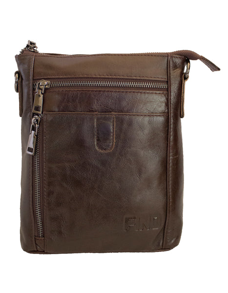 Fino FN8056- 3 Unisex Business Genuine Leather Sling/ Satchel Bag