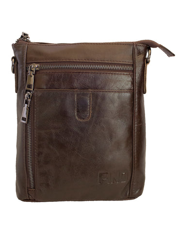 Fino FN8056- 3 Unisex Business Genuine Leather Sling/ Satchel Bag
