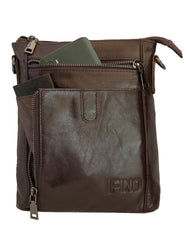 Fino FN8056- 3 Unisex Business Genuine Leather Sling/ Satchel Bag