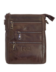 Fino FN8059-2 Unisex Business Genuine Leather Sling/ Satchel Bag