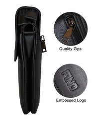 Fino FN8307-3 Unisex Full Grain Genuine Leather Sling/ Satchel Bag