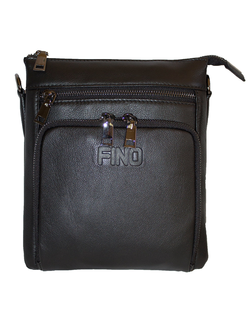 Fino FN8401-2 Unisex Full Grain Genuine Leather Sling/ Satchel Bag