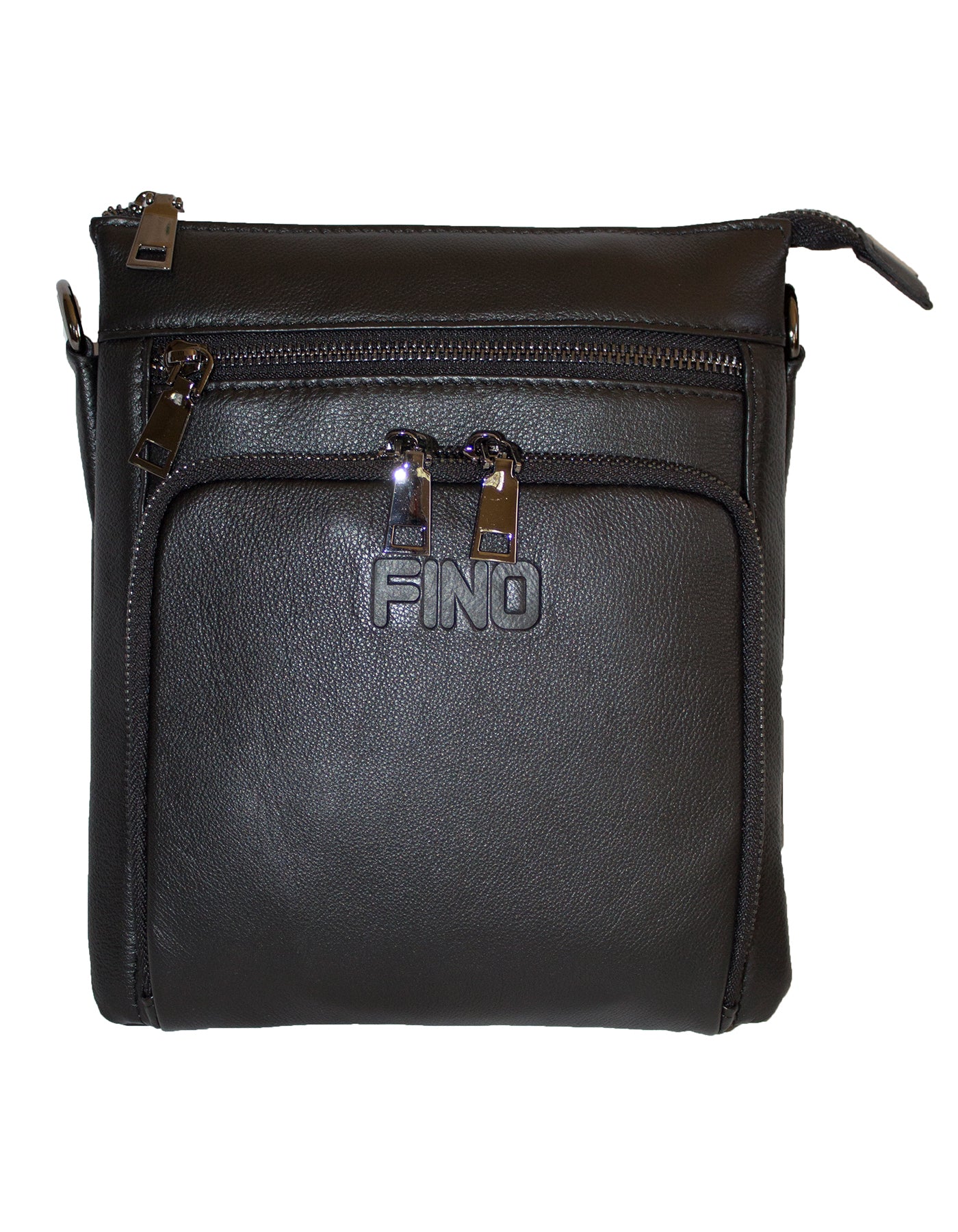 Fino FN8401-2 Unisex Full Grain Genuine Leather Sling/ Satchel Bag