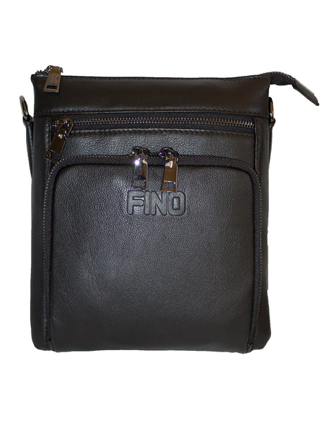 Fino FN8401-2 Unisex Full Grain Genuine Leather Sling/ Satchel Bag