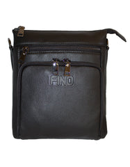 Fino FN8401-2 Unisex Full Grain Genuine Leather Sling/ Satchel Bag