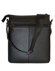 Fino FN8401-2 Unisex Full Grain Genuine Leather Sling/ Satchel Bag
