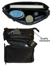 Fino FN8401-2 Unisex Full Grain Genuine Leather Sling/ Satchel Bag
