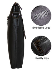 Fino FN8401-2 Unisex Full Grain Genuine Leather Sling/ Satchel Bag
