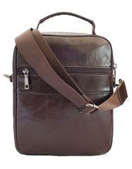 Fino FN8402-2 Unisex Full Grain Genuine Leather Sling/ Satchel Bag