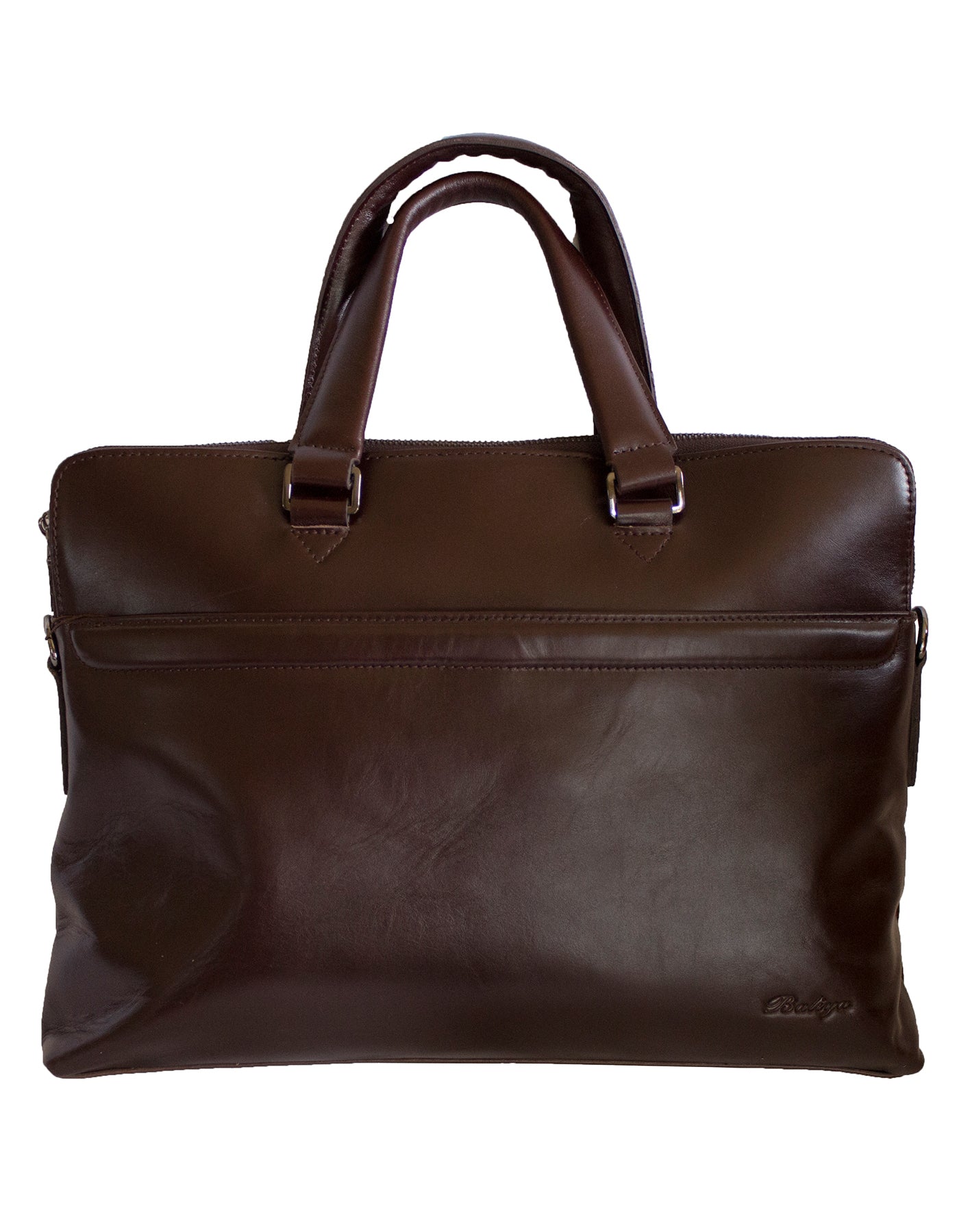 Fino FN8811 Unisex Genuine Leather Unisex Business Messenger/ Briefcase - Brown