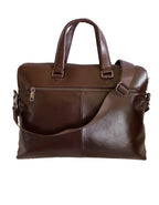 Fino FN8811 Unisex Genuine Leather Unisex Business Messenger/ Briefcase - Brown