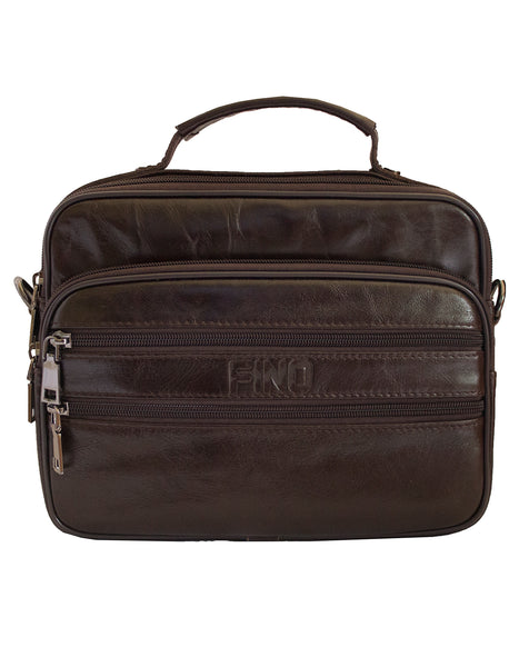 Fino FN8813-3 Unisex Business Genuine Leather Messenger/ Sling Bag