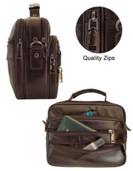 Fino FN8813-3 Unisex Business Genuine Leather Messenger/ Sling Bag