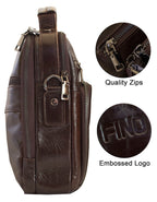 Fino FN8840 Unisex Business Genuine Leather Sling/ Satchel Bag