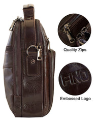 Fino FN8840 Unisex Business Genuine Leather Sling/ Satchel Bag
