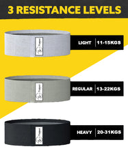 Tumaz Care FRB76 Set of 3 Fitness Resistance Bands for Glutes & Pilates