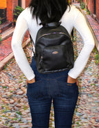Fino G-9116+51333 Faux Leather Backpack with Purse - Black