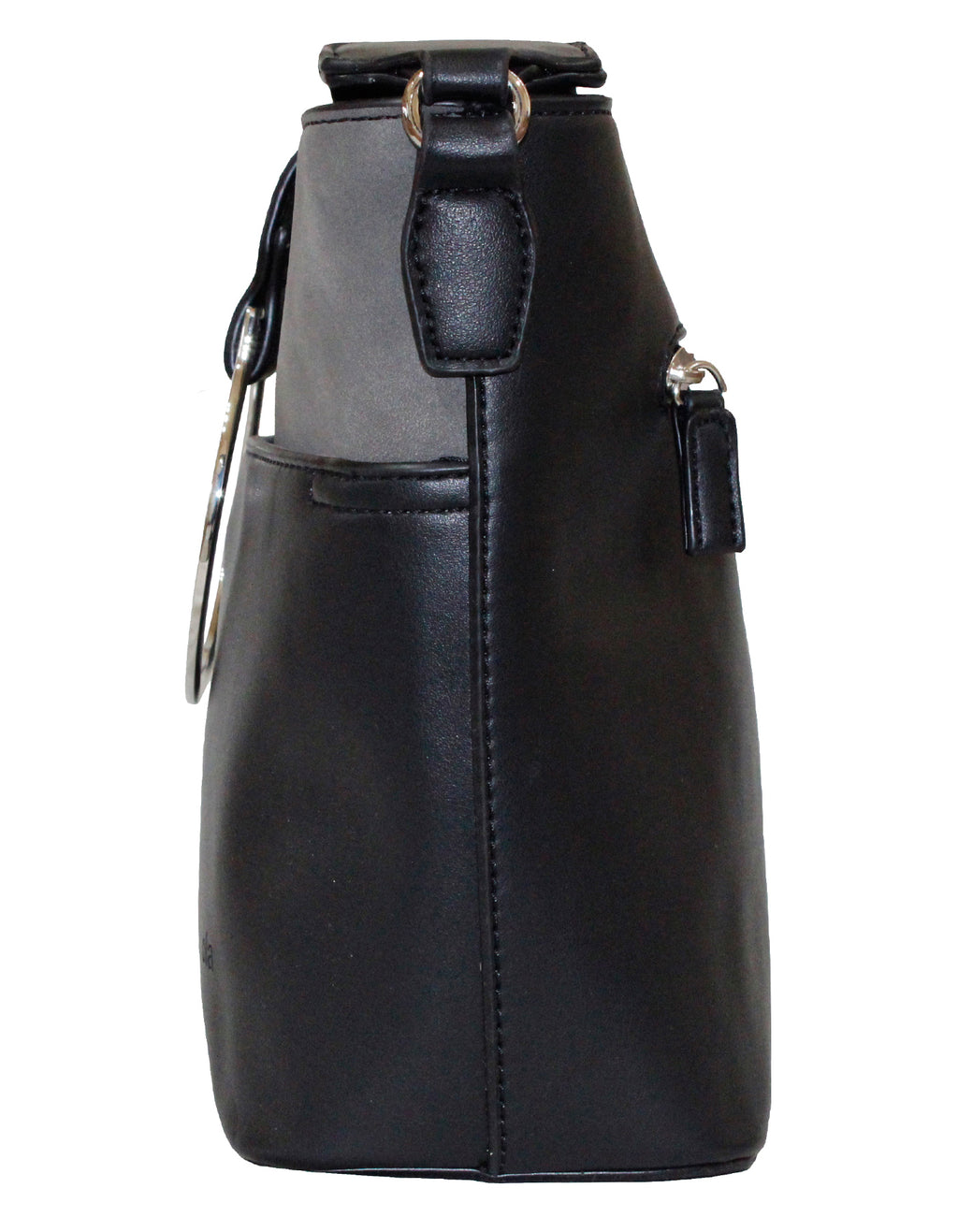Fino G-9106 Faux Leather Sling/Crossbody with Silver Ring Detail