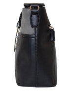 Fino G-9106 Faux Leather Sling/Crossbody with Silver Ring Detail