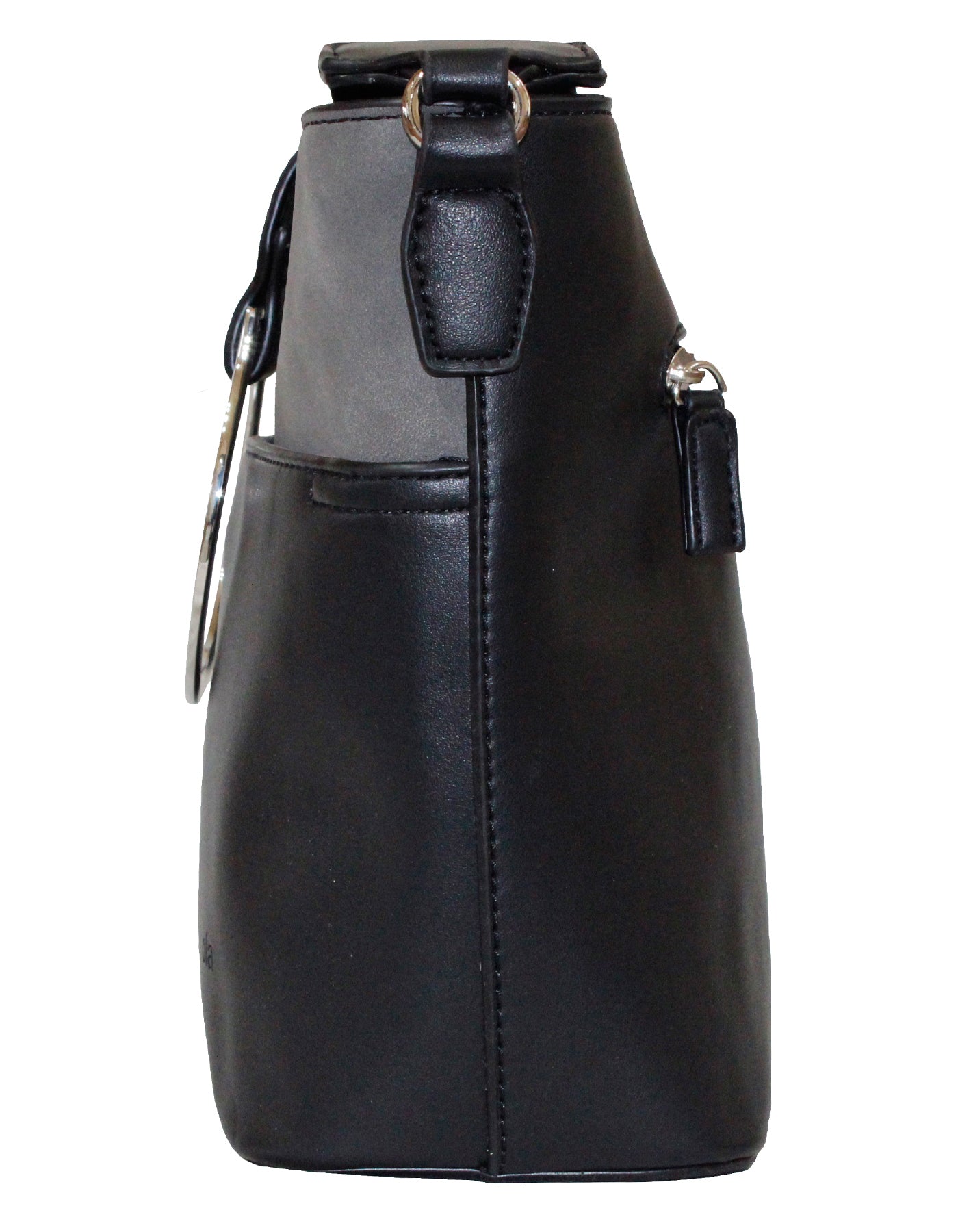 Fino G-9106 Faux Leather Sling/Crossbody with Silver Ring Detail