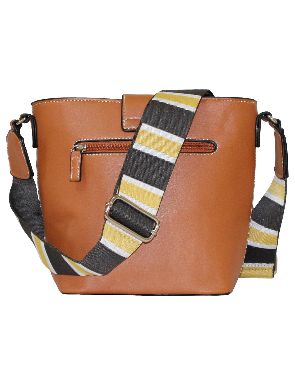 Fino G-9106 Faux Leather Sling/Crossbody with Silver Ring Detail