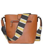 Fino G-9106 Faux Leather Sling/Crossbody with Silver Ring Detail