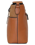 Fino G-9106 Faux Leather Sling/Crossbody with Silver Ring Detail