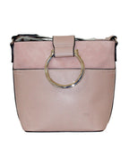 Fino G-9106 Faux Leather Sling/Crossbody with Silver Ring Detail