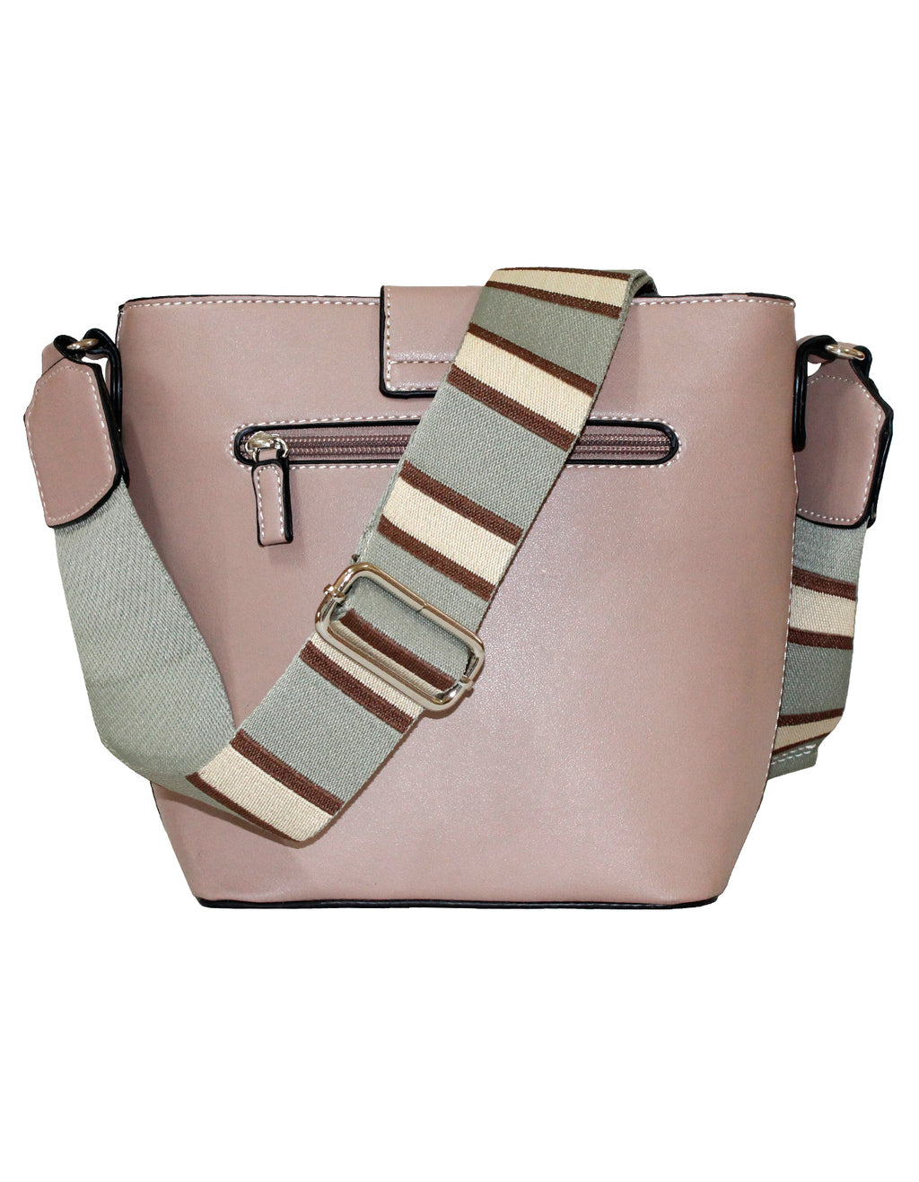 Fino G-9106 Faux Leather Sling/Crossbody with Silver Ring Detail