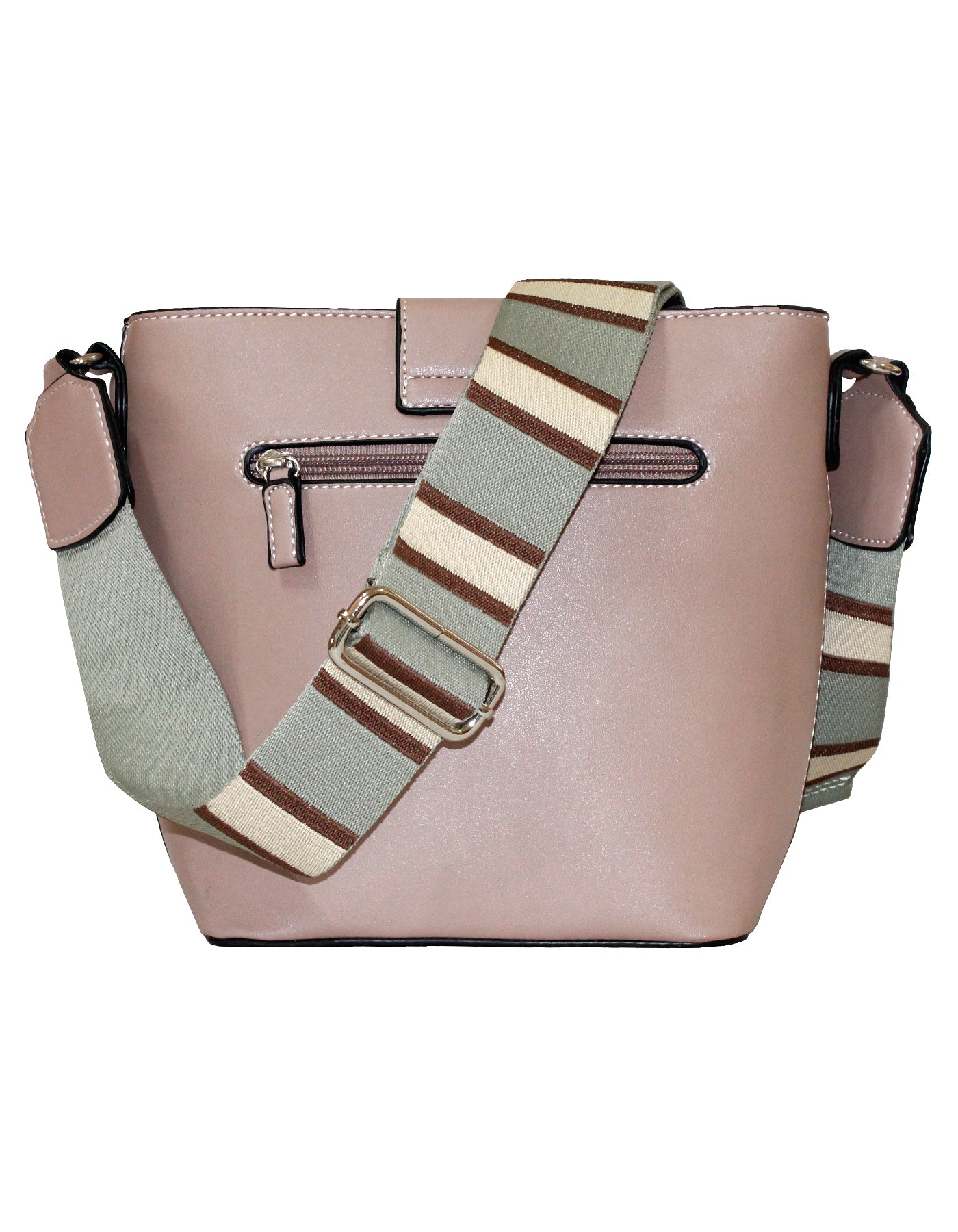 Fino G-9106 Faux Leather Sling/Crossbody with Silver Ring Detail