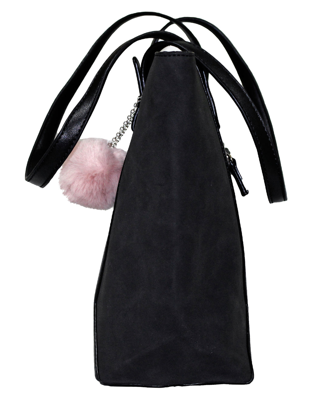 Fino G9107 Chic Faux Leather Handbag with Detachable Pom Charm