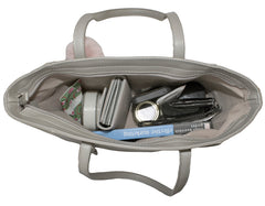 Fino G9107 Chic Faux Leather Handbag with Detachable Pom Charm