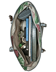 Fino G9111 Faux Leather Ladies Handbag with Chain-Link Straps