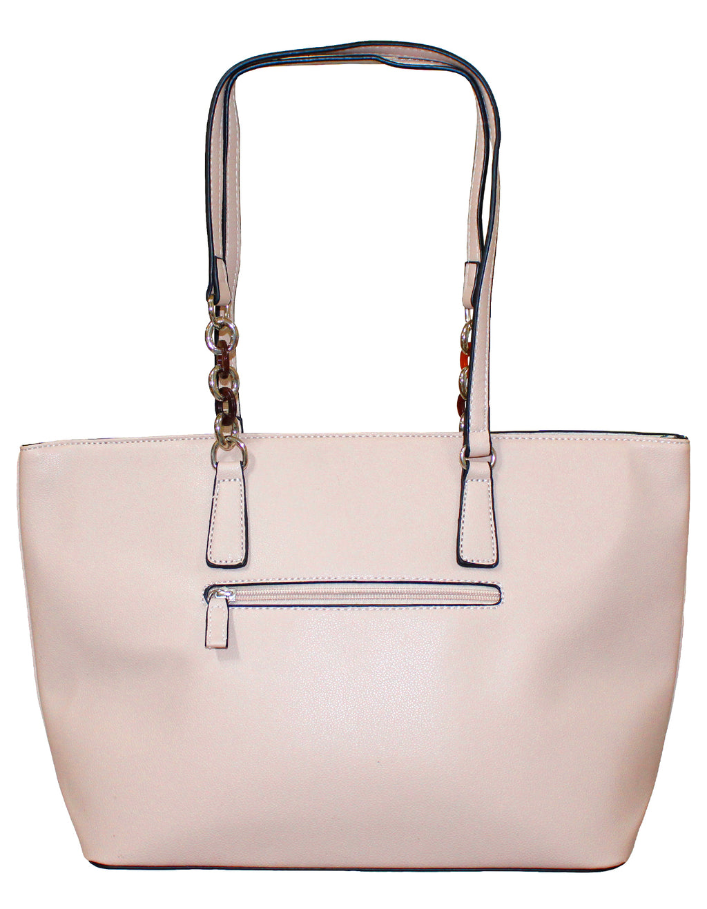Fino G9111 Faux Leather Ladies Handbag with Chain-Link Straps